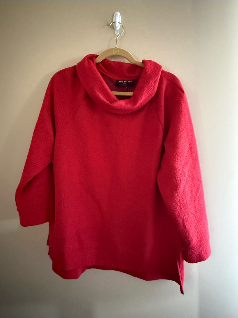 Lane Bryant Bright Red Cowl Neck Sweater